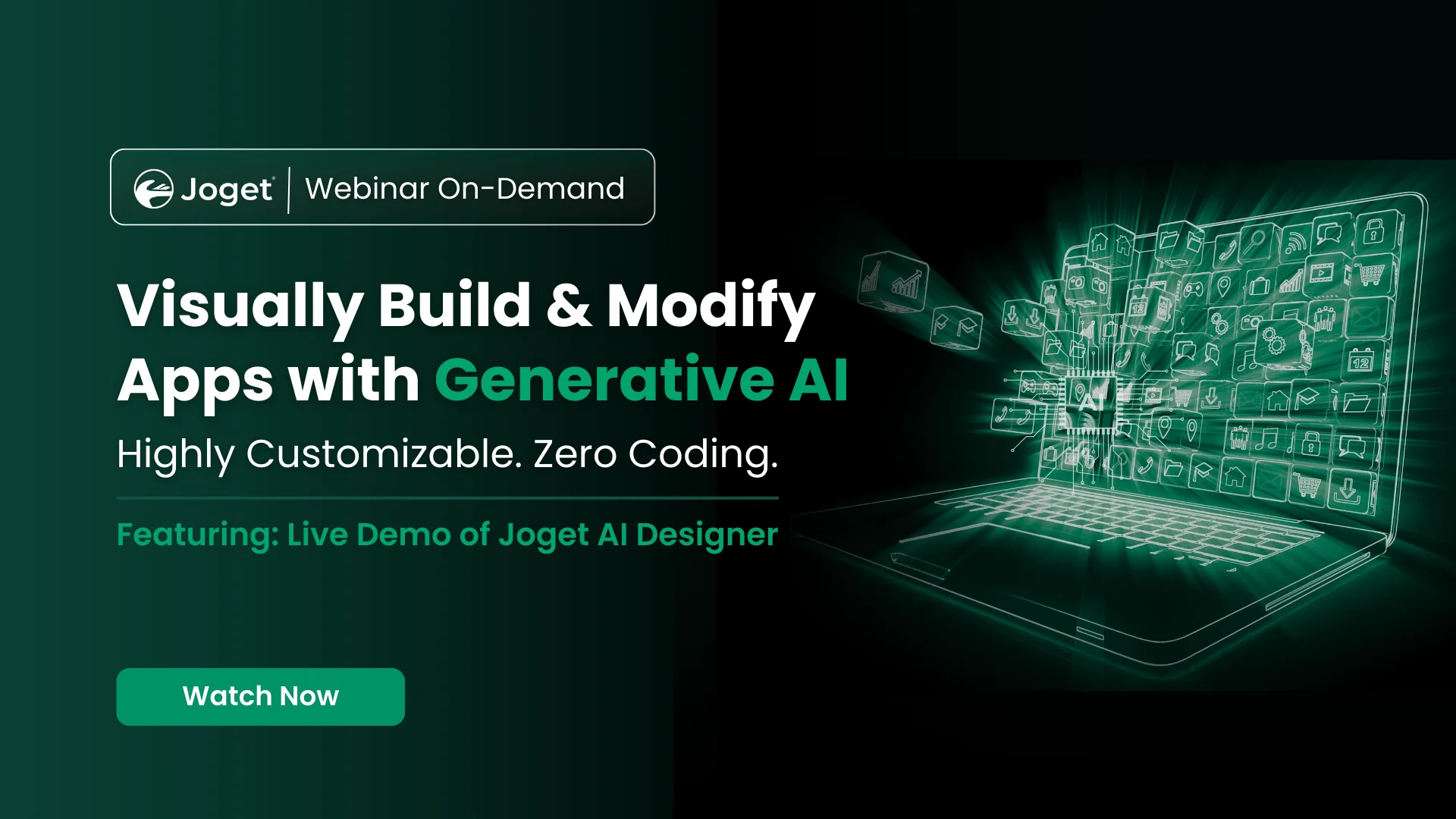 Visually Build & Modify Apps with Generative AI | Highly Customizable. Zero Coding